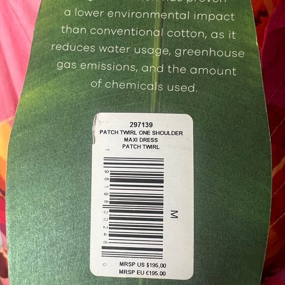 Farm Rio Patch Twirl One Shoulder Maxi Dress Size M - Picture 9 of 11